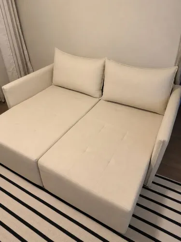 Sofá-Cama Retrátil 2 Lugares Bege