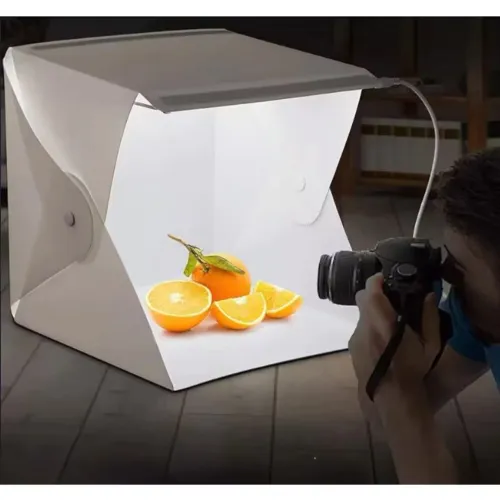 Mini Estúdio Fotográfico com Luz LED USB Portátil (Retirar no local)