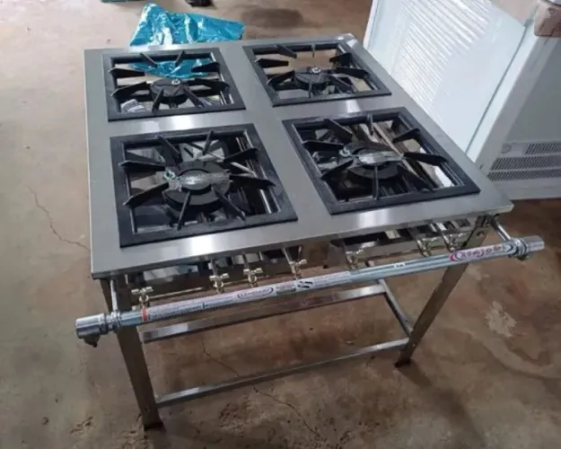 Fogão industrial inox alta e baixa pressão novos