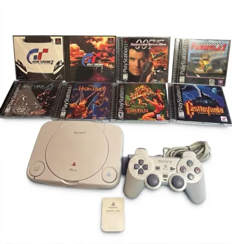 PlayStation One Desbloqueado + 8 jogos