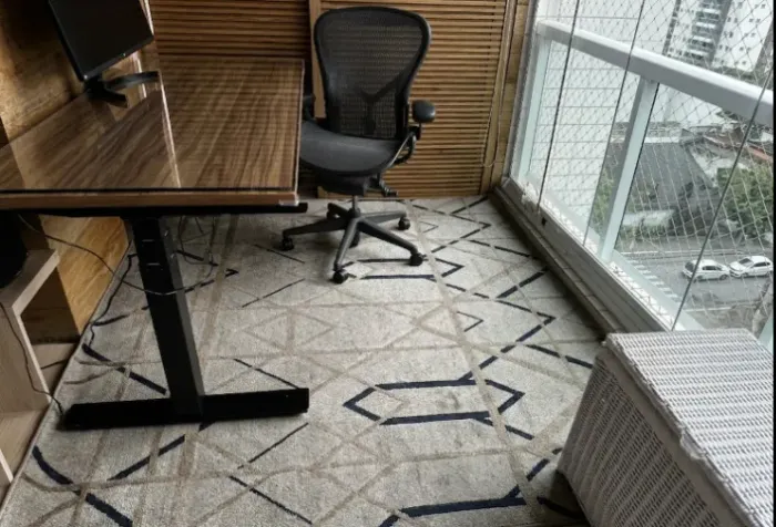 Tapete São Carlos Pixel 1,50x2,00m Geométrico Cinza Dourado Azul