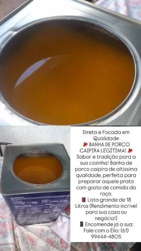 Banha de porco direto da fazenda
