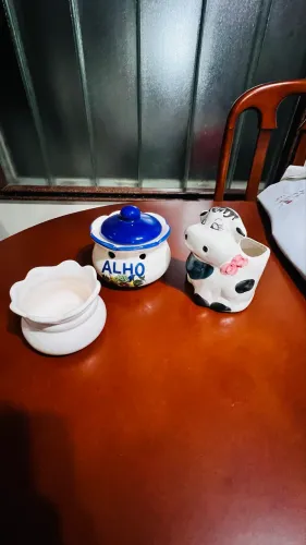 Kit Cozinha - Porta Alho, Porta Utensílios e Pote Multiuso