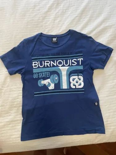 Camisa azul Burnquist tamanho 10