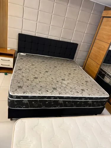 Colchão KING + base box + CABECEIRA SEMINOVOS - Entrego! 