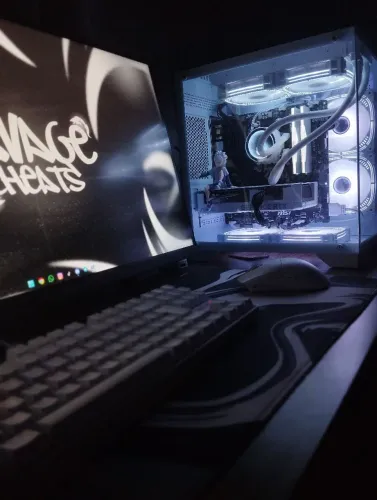 PC GAMER BRANCO RTX 4060, RYZEN 7 5700X3D COMPLETO NOVO, AQUARIO