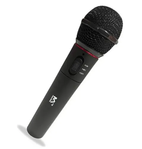 Microfone C/ Fio Profissional Karaokê Preto