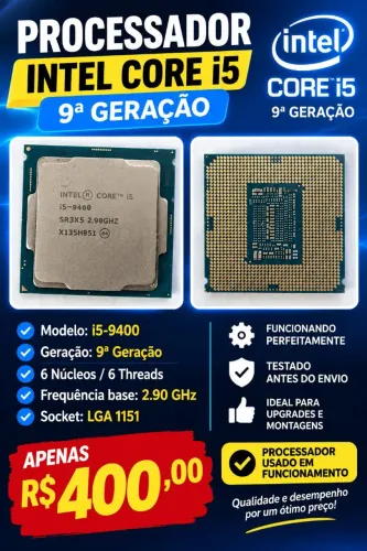 Processador Intel Core i5 9400 nona geração 