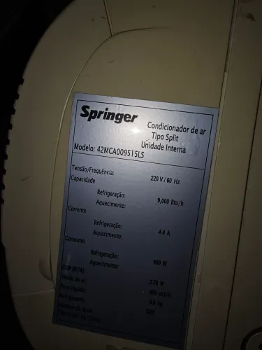 Ar Condicionado Split Springer Carrier 9000 btu/h
