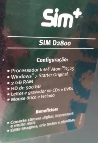  Gabinete com leitor de DVD e HD de 500, com Windows 7