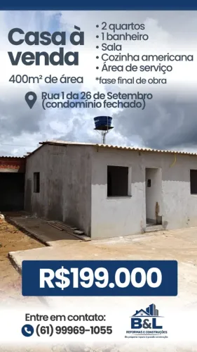 Casa em condomínio na 26 de Setembro, 2 quartos, terreno 400m²