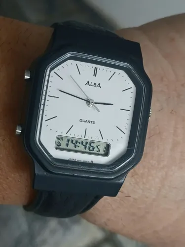 Relógio clássico antigo japonês Seiko Alba japan década de 80 coleção