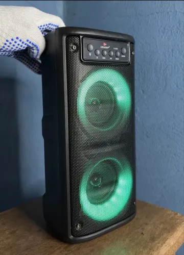 Caixa de Som Bluetooth Amplificada portátil USB P2 FM..cor preto!
