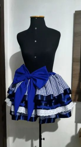 Saia junina azul 