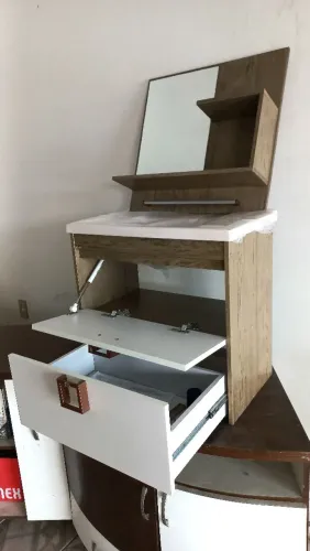 KIT LIRIO COMPLETO PARA BANHEIRO! NOVO, ZERO, NA CAIXA! COM GABINETE, CUBA E ESPELHARIA!