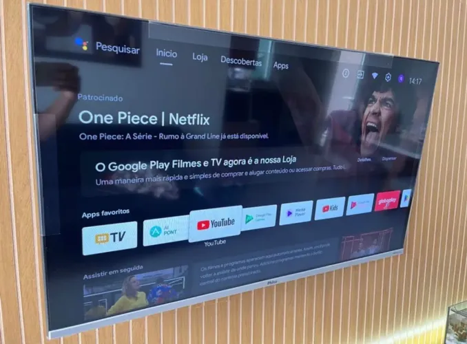 Smartv 43 polegadas no plástico ainda