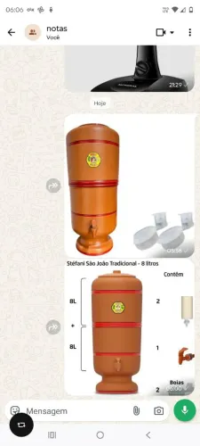 Filtro de barro Stefani São João 8L 2velas 2boias