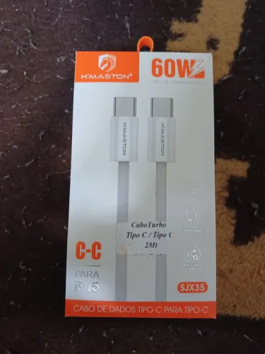 Cabo turbo de dados USB tipo C/tipo C 2mtr