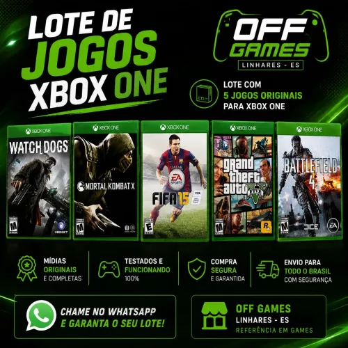 Lote de 5 jogos originais para Xbox One