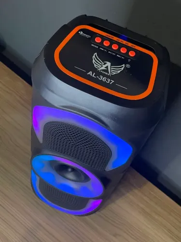 Caixa de Som Bluetooth Portátil 50W RGB TWS USB FM Bivolt Nova