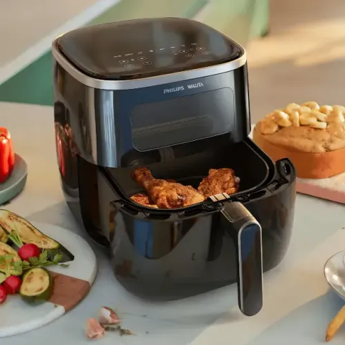 Fritadeira Airfryer Philips Walita 5,6L Digital Com Visor - 1700w Preta 220v