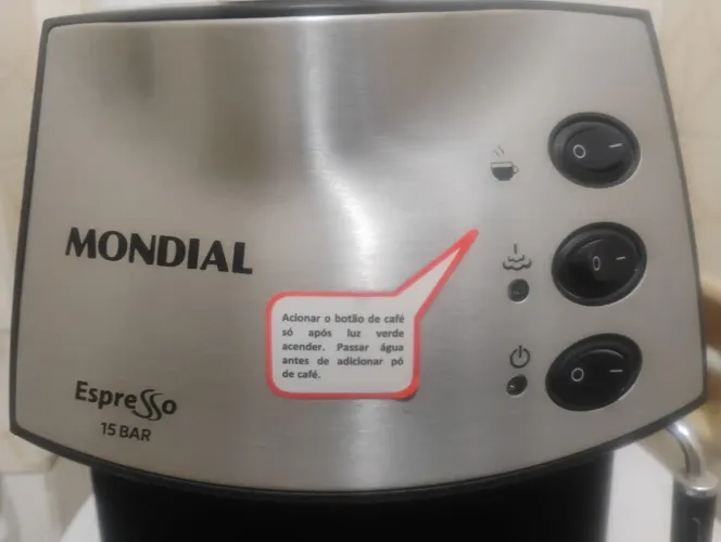 Cafeteira mondia espresso 15 bar de pressão