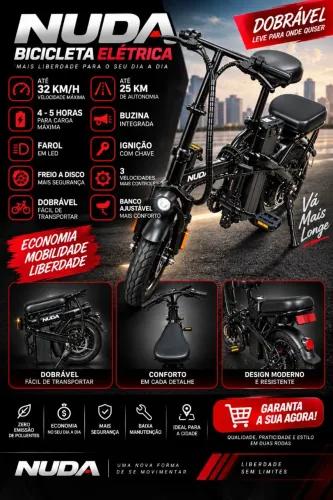 Bicicleta elétrica NUDA