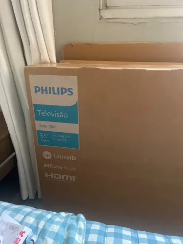 Televisão Nova, ainda na caixa, PHILIPS, série 7000 55? 4K UHD LED SMART TV