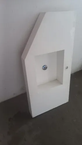 Lavabo esculpido em pedra quartzo