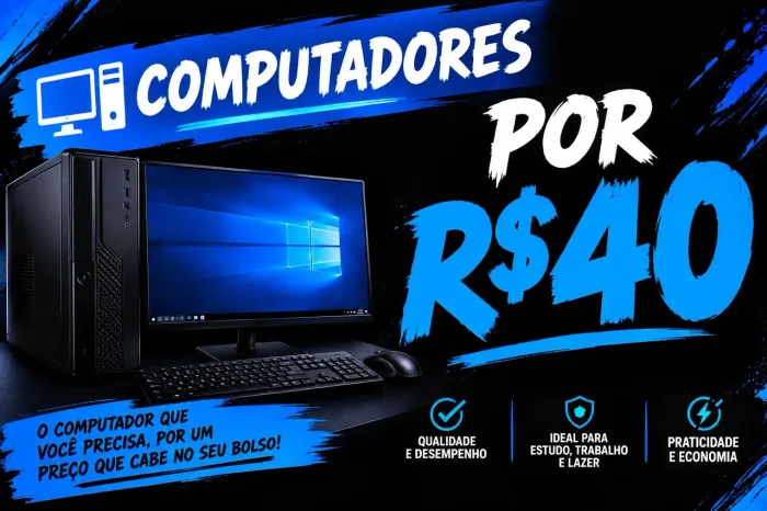 Formato computadores ou notebooks por 40 reais