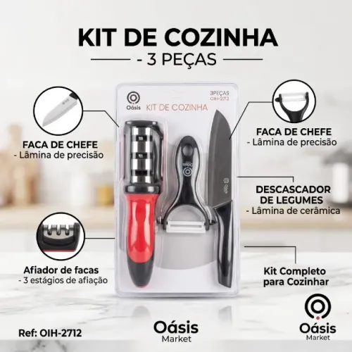 Kit de cozinha 3 peças