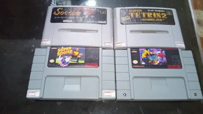 Lote de 4 jogos originais do super nintendo por apenas 200 reais!