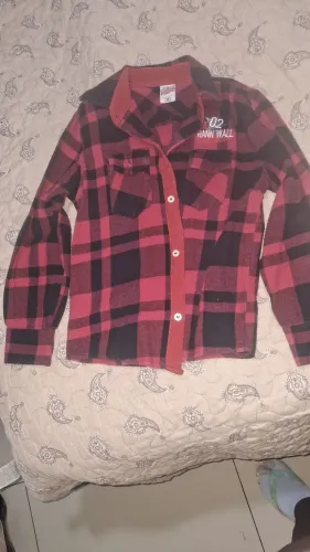 Camisa xadrez flanelada 6 anos