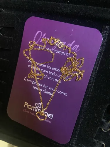 Colar Coração Grande Vazado Folheado Em Ouro 18k Softjoias