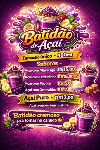 AÇAÍ DE CANUDINHO E DOCES 