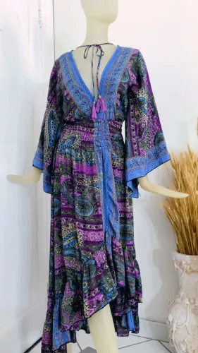 Vestido Indiano oriental TAM único