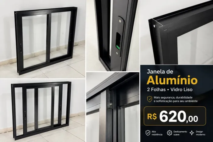 Janela em esquadria 1.00x1.00