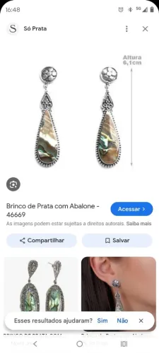 Lindo par de brincos de prata só falta as tarraxas!