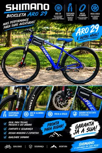 Bicicleta Raio aro 29 Azul metálico
