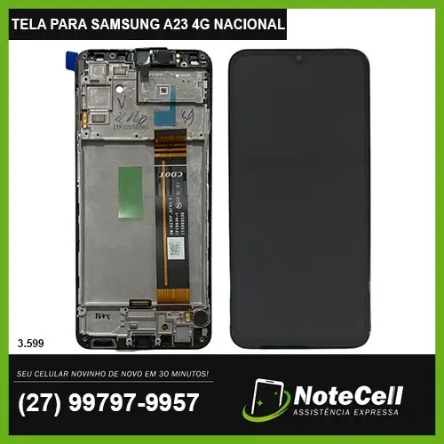 Tela / Display para Samsung A23 4G / A13 4G C/Aro - Instalação em 30 Minutos!