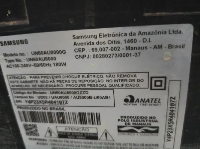 Tv Samsung 60" tela quebrada 