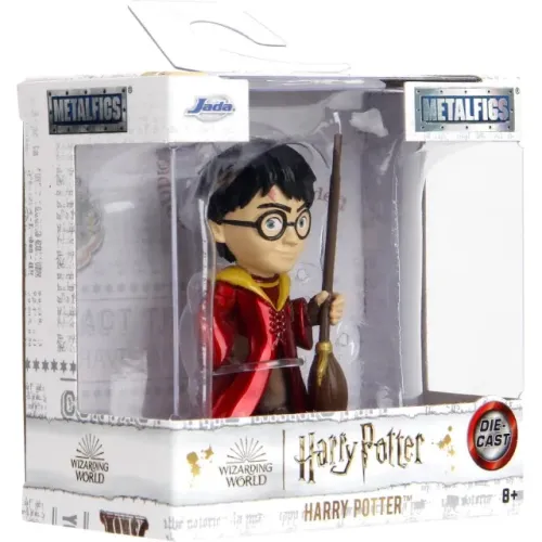 Boneco Metalfigs Harry Potter c/ Vassoura Quadribol - Jada (5cm)