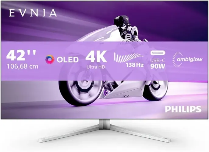 Monitor Gamer Philips Evnia 42 OLED 4K 138Hz - LACRADO