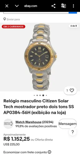 Relogio citizen solar original