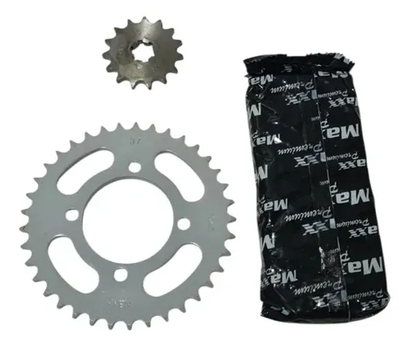 Kit Transmissão Relação  Crypton 105 1997/2005 Maxx Premium Cinza