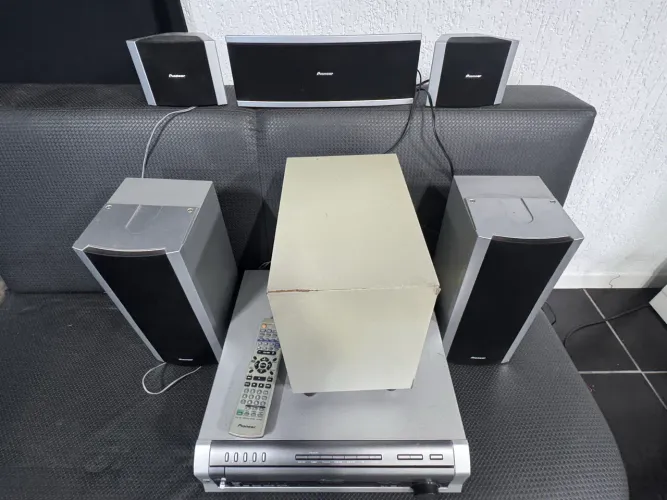 Receiver amplificador controle e 6 caixas na oferta só 250,00