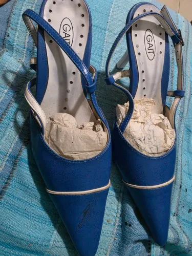 Sapato salto alto 36 azul royal