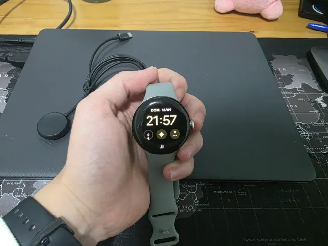 Relogio Smartwatch Google PIXEL Watch Gen 1 41mm Wifi - Pulseira Cinza