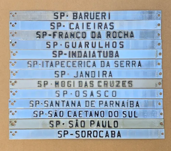 Tarjeta Traseira - Tarjeta Placa Traseira - vários municípios