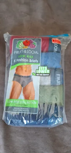 Conjunto cuecas americanas Fruit of the Loom tamanho  médio. 5 unidades.